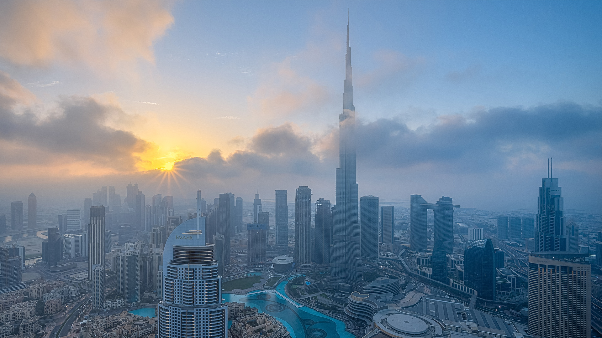 Dubai Skyline at Sunset